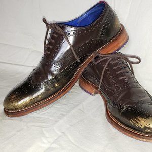 Ted Baker Rissh2 Oxford Wingtips Brown & Gold